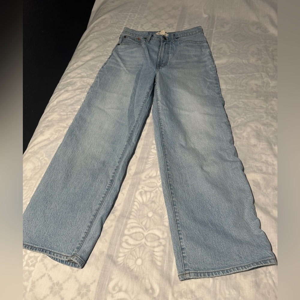 Madewell vintage wide-leg crop women blue jeans size 26